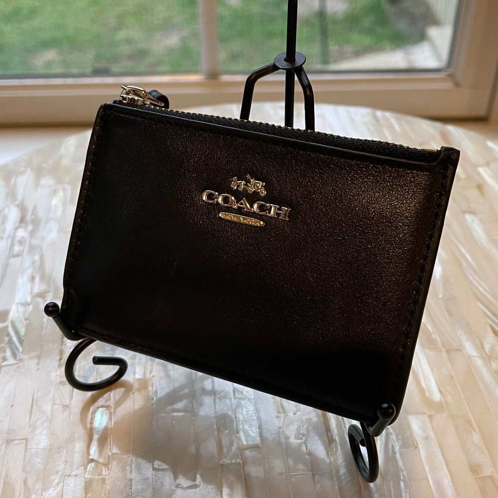 Black Coach Card Holder